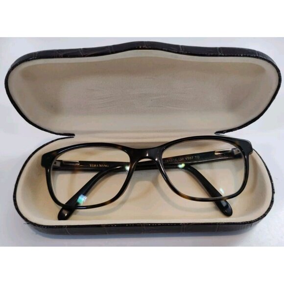 Vera Wang Eyeglass Frames Only Full Rim With Case V357 Tortoise 51 18-130 - Picture 1 of 6